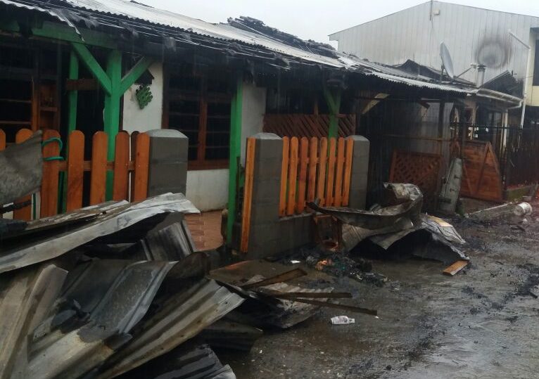 Voraz incendio dejo cinco viviendas afectadas en Curanilahue